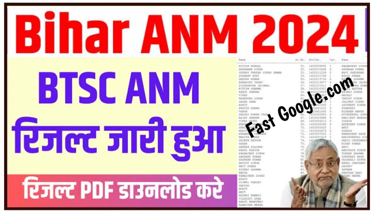 Bihar ANM Exam ScoreCard 2024